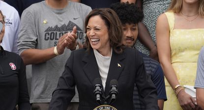 Kamala Harris en los jardines de la Casa Blanca, en Washington, el 22 de julio de 2024