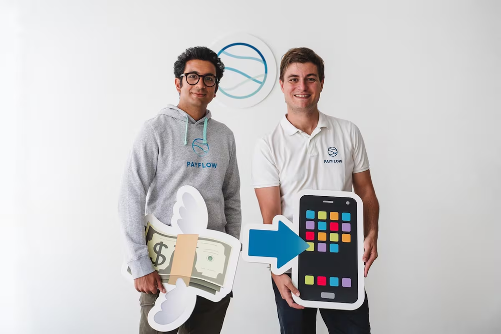 Los fundadores de Payflow, Avinash Sukhwani y Benoit Menardo