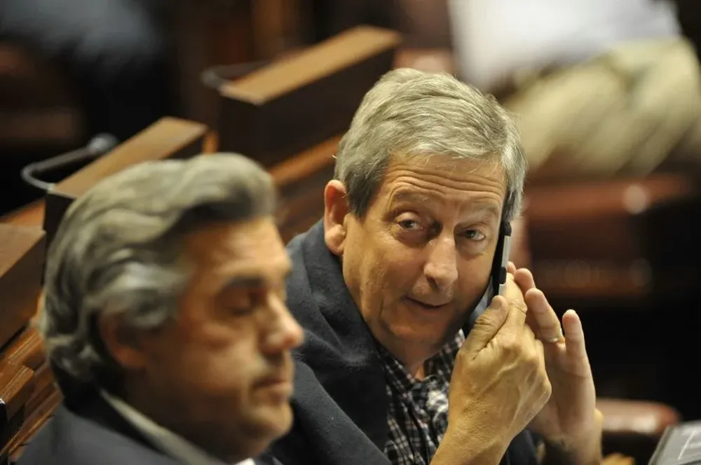 El diputado de Unidad Popular, Eduardo Rubio, durante la sesión de este martes