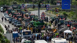 Agricultores protestan en Europa.