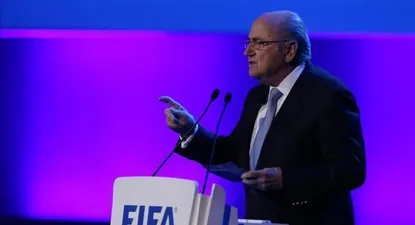 Joseph Blatter en el Congreso de la FIFA en Sao Paulo