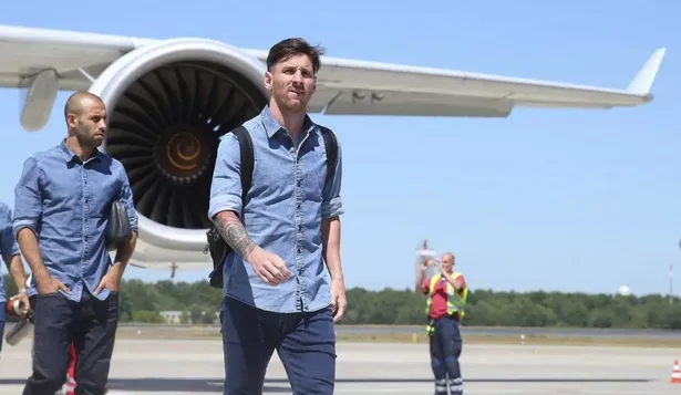 Javier Mascharano y Lionel Messi