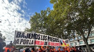 Una imagen de la marcha de inquilinos en Madrid.