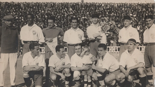 El XI de Nacional ante Barcelona en Le Corts en 1925