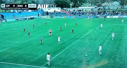 Protesta en el fútbol femenino en Liverpool vs Nacional