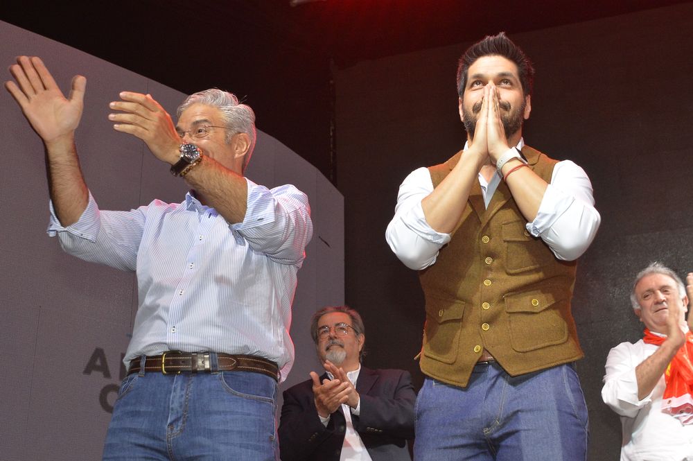 Robert Silva y Andrés Ojeda en el acto de cierre el fin de semana pasado