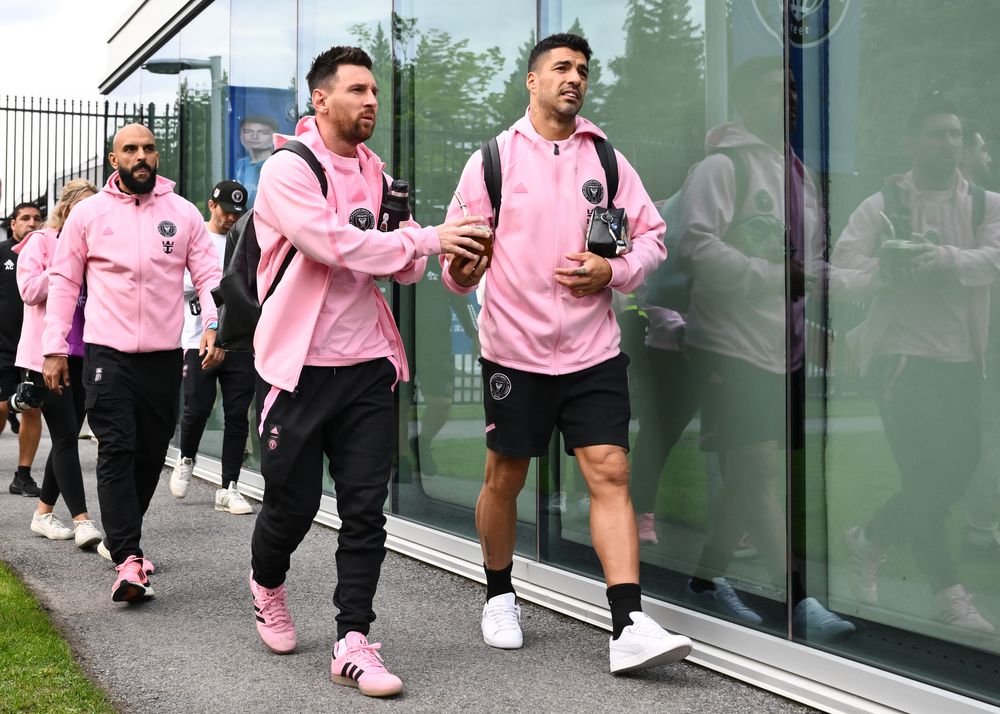 Luis Suárez y Lionel Messi, jugadores de Inter Miami