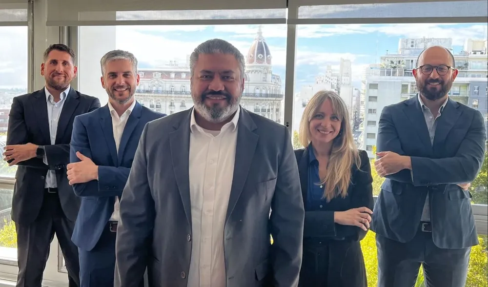 Equipo gerencial de MAWDY, de izquierda a derecha: Enrique Farías, Pablo Brandi, Flavio Vasques, Mariela Alberto y Matías García