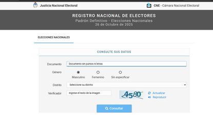 Dónde voto: publican el padrón electoral de las elecciones del domingo 26 octubre 2025