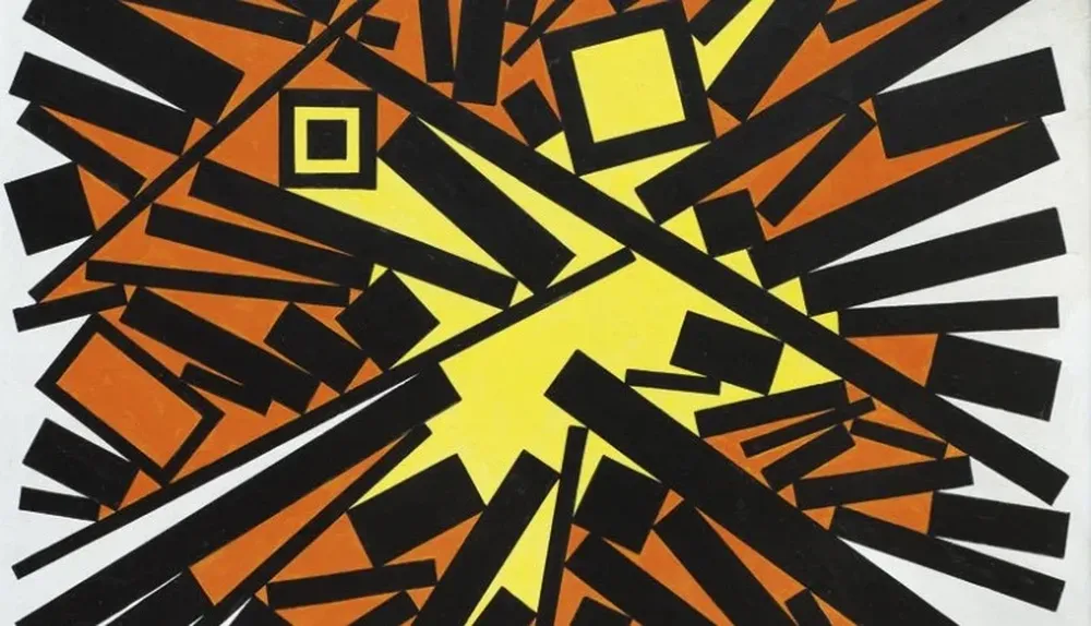 Geométrico, un óleo sobre tela de 71 por 71 centímetros de José Pedro Costigliolo