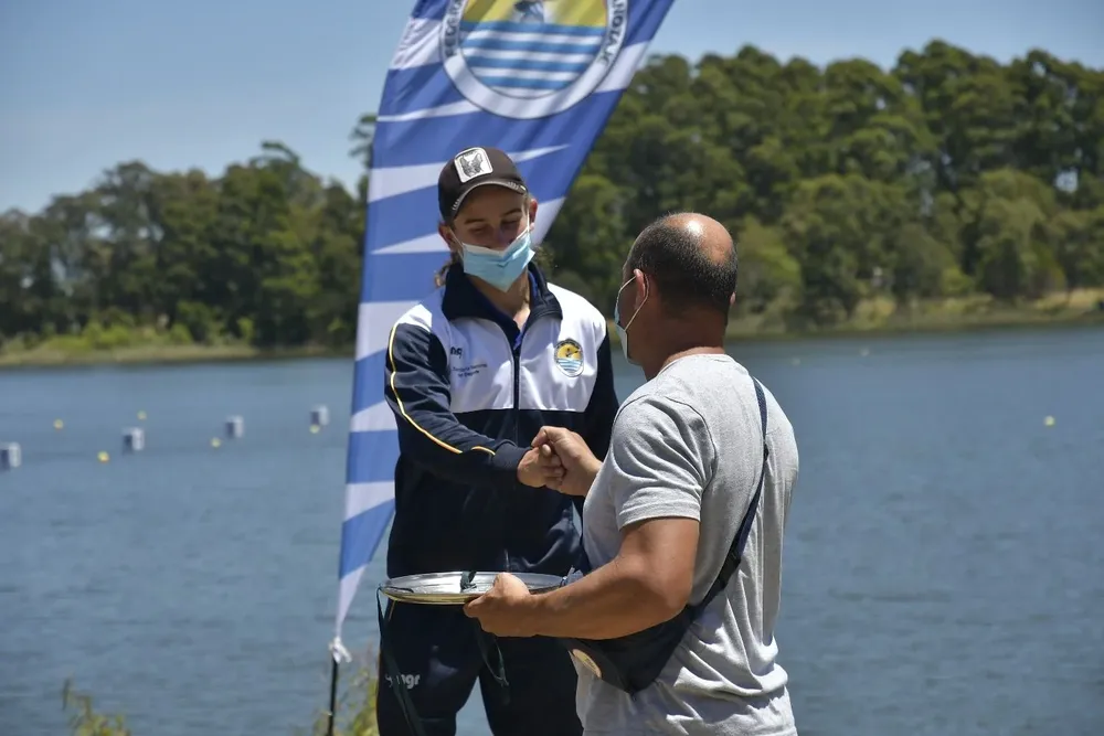 Esteban Corales, el mejor uruguayo en canoa de cadetes