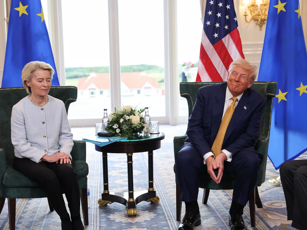 Donald Trump y Úrsula Von der Leyen.&nbsp;
