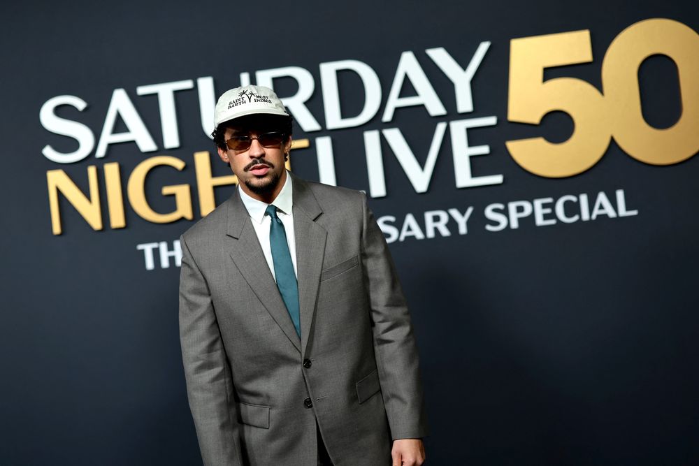 Bad Bunny en la celebración de los 50 años de Saturday Night Live