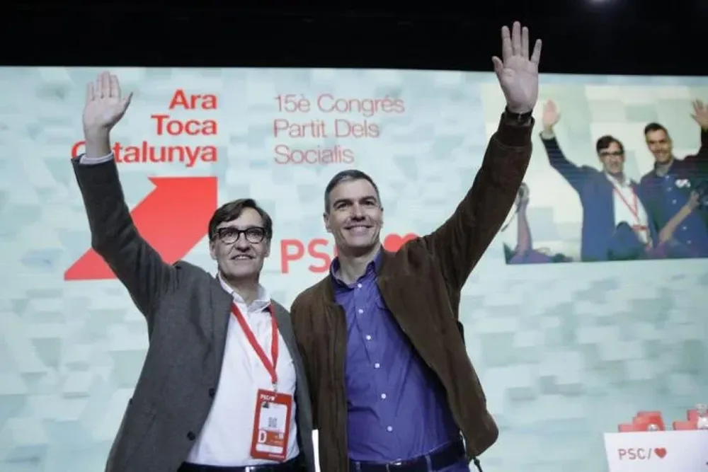 Salvador Illa y Pedro Sánchez