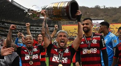 De Arrascaeta con la segunda Libertadores ganada con Flamengo