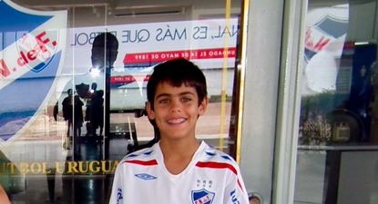 Lucas Villalba y sus fotos como hincha de Nacional