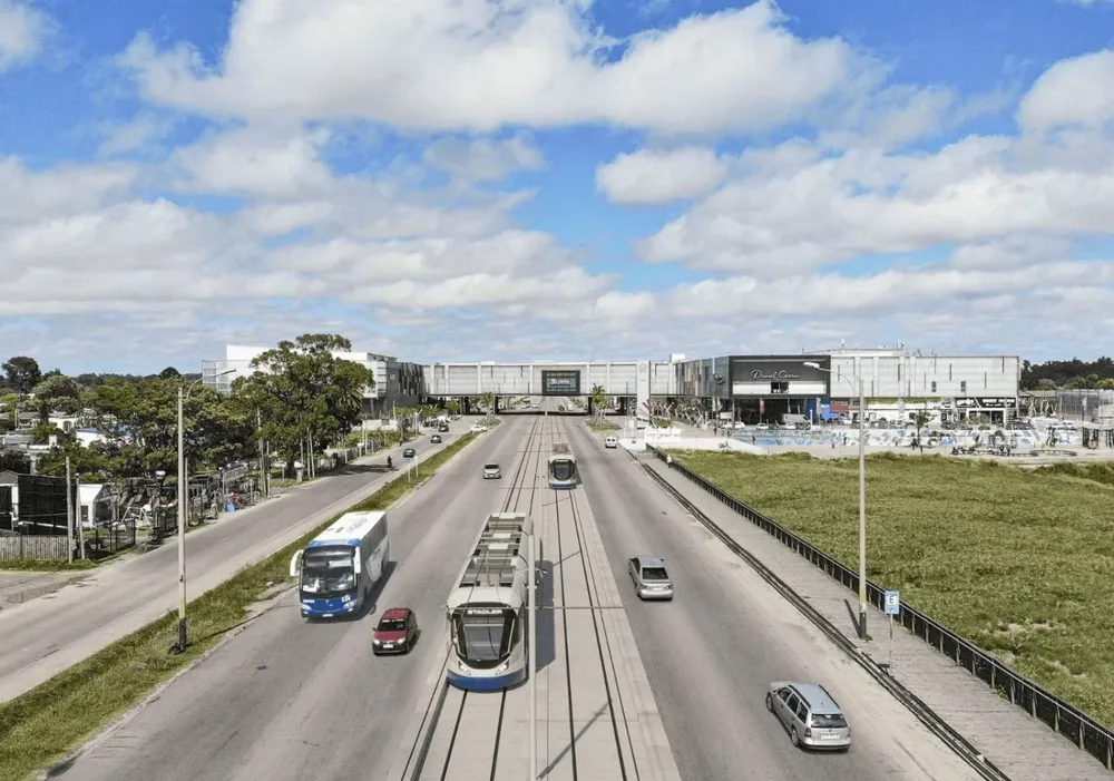 Render del proyecto del tren-tram