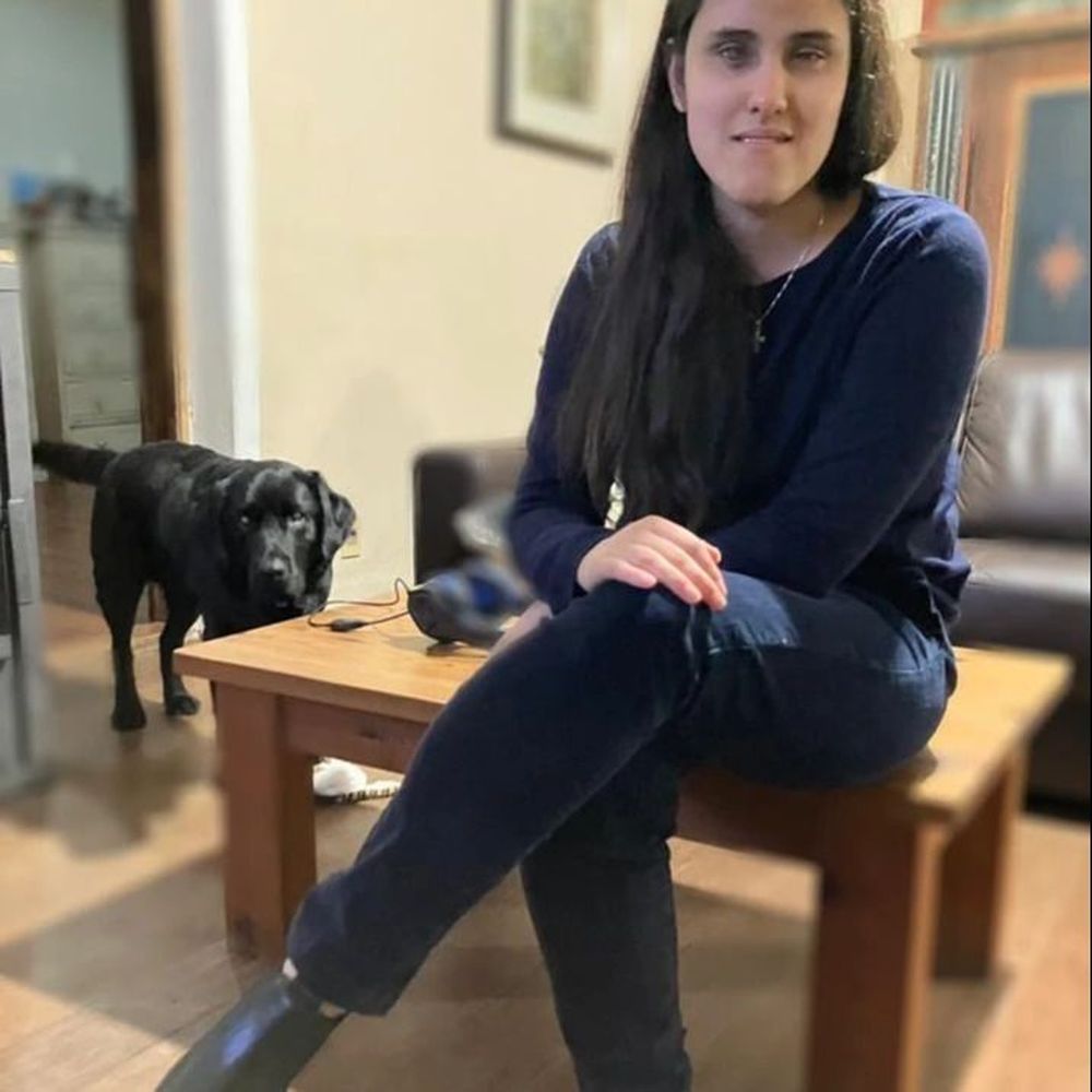 Publicación en Instagram de Milagros Costabel con su perro guía Indio, aproximadamente a una semana de viajar a Chile