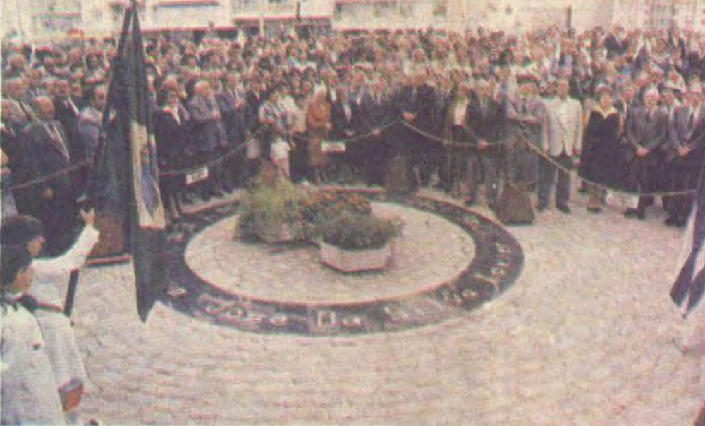 Día de la inauguración de la plaza Tiradentes el 21 de abril de 1986