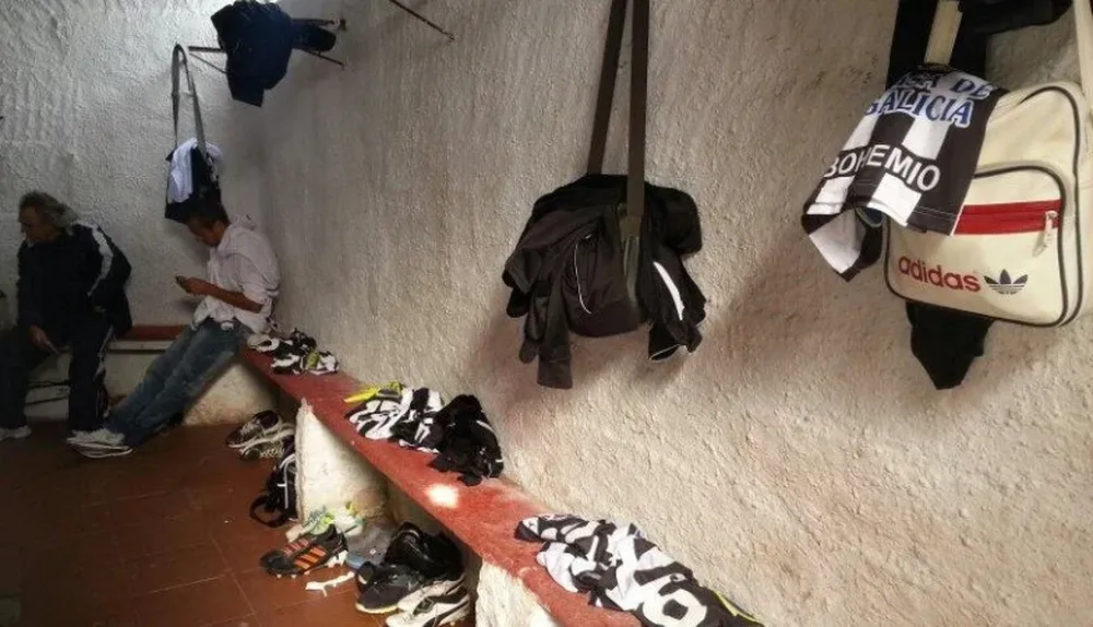 El vestuario visitante del Complejo Rentistas