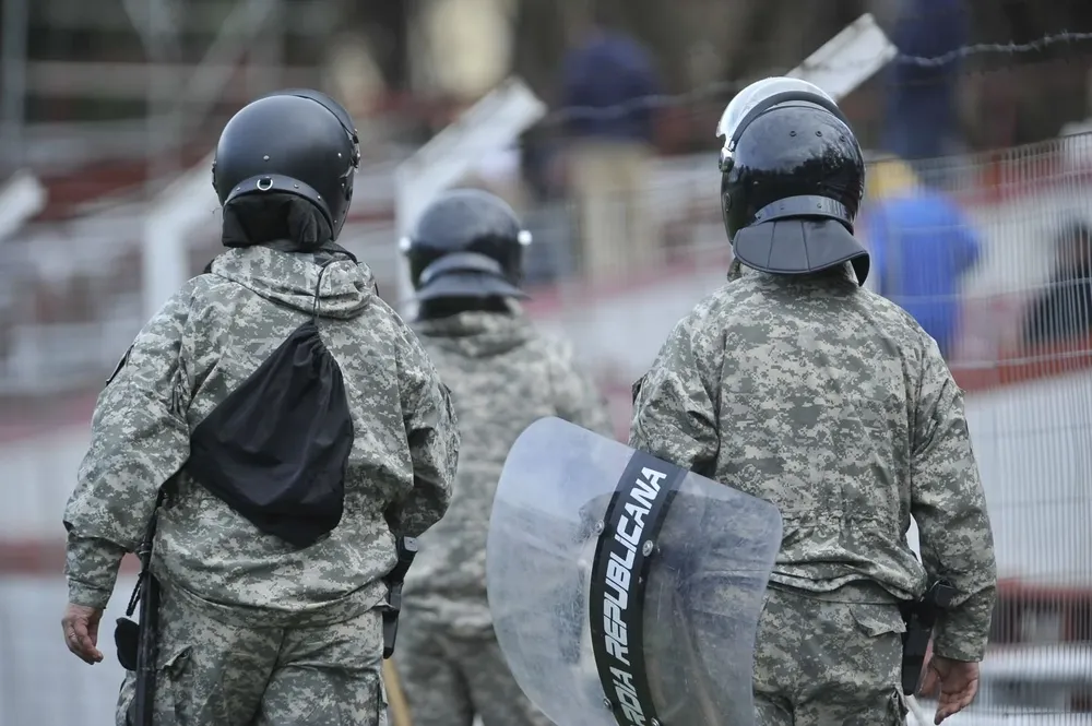 Policías de la Guardia Republicana, cuyo sindicato preside Carlos Piedra, sumariado por el Ministerio del Interior