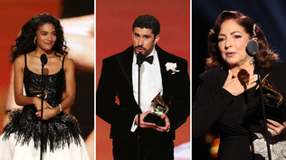 Los cantantes Olivia Dean, Bad Bunny y Gloria Estefan fueron algunos de los que hablaron contra las políticas migratorias de Donald Trump al recibir sus premios en los Grammy.