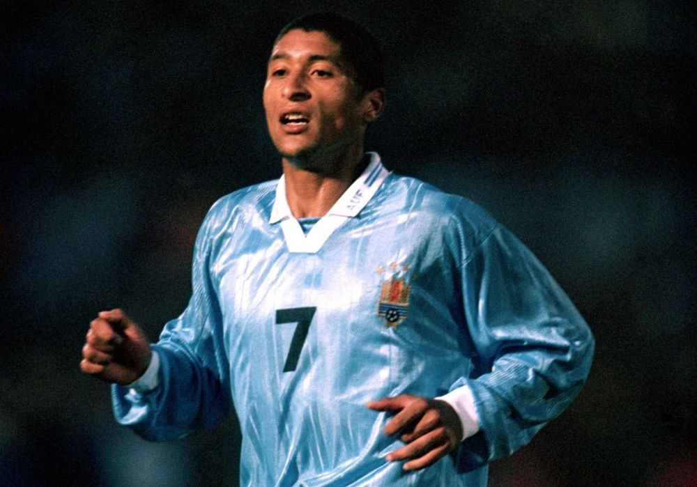 Marcelo Romero con la selección uruguaya en la Copa América 1999 