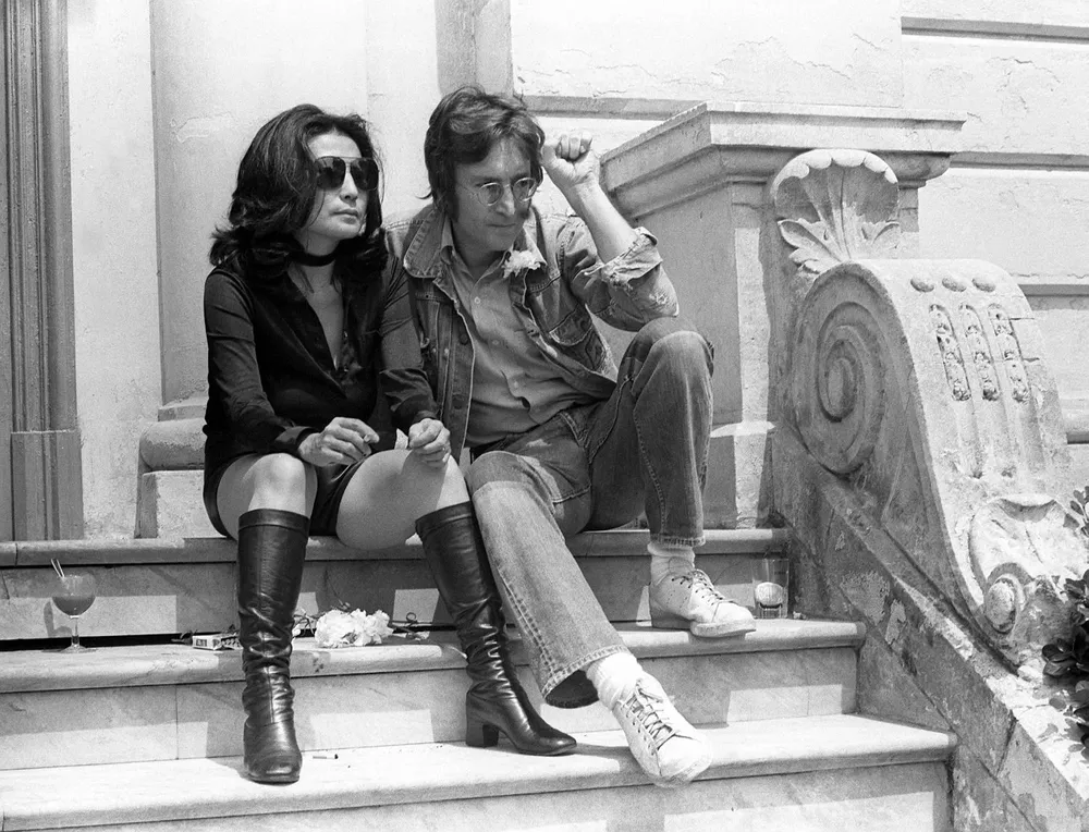 Yoko Ono y John Lennon&nbsp;