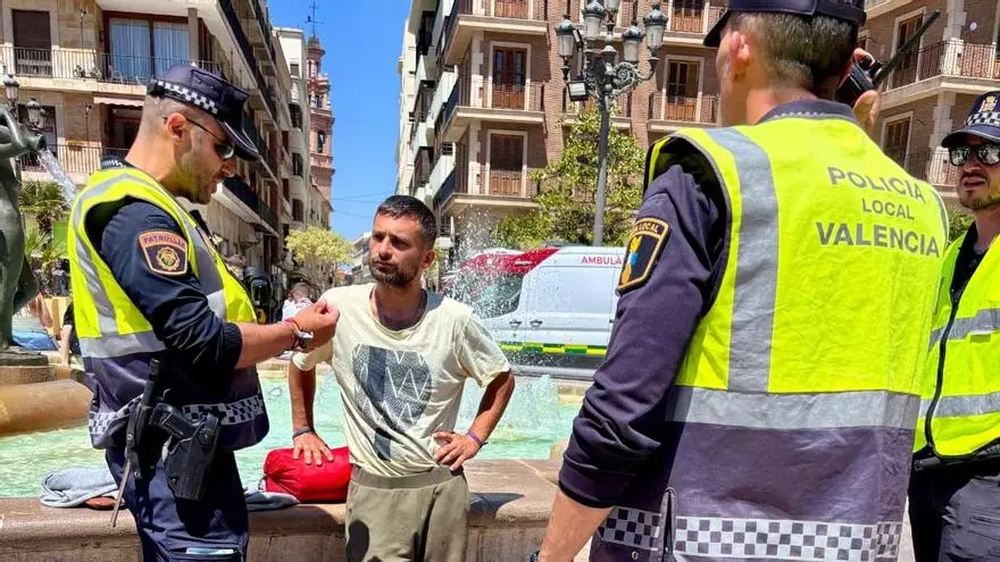 El agresor, detenido por la Policía valenciana.