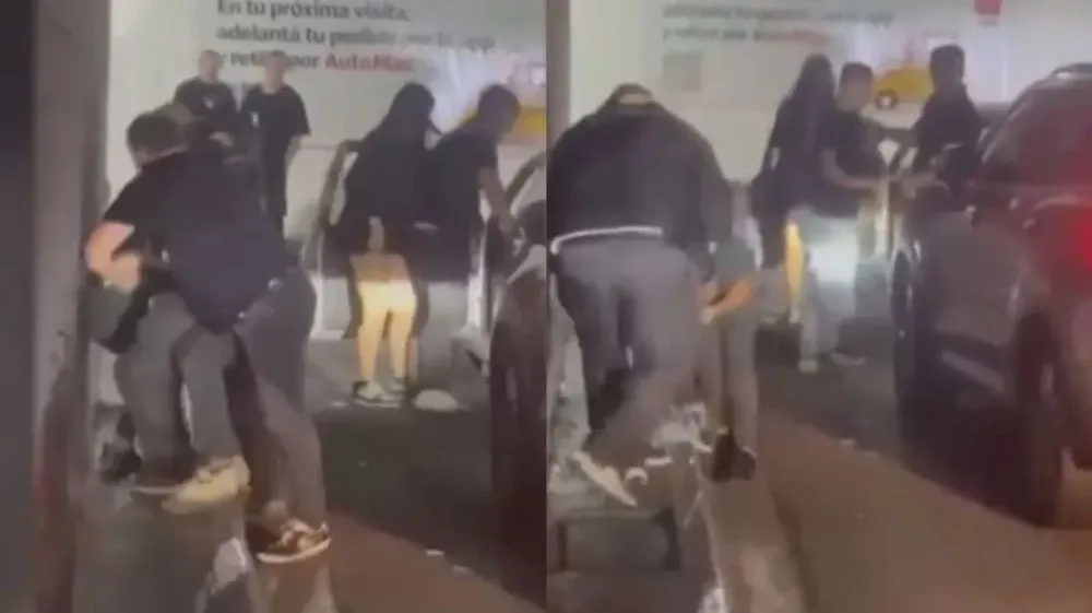 Mar del Plata: un roce entre dos autos terminó a las piñas en un local de comidas rápidas