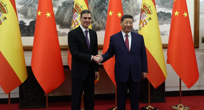 El presdidente del Gobierno español, Pedro Sánchez y el presidente chino, Xi Jinping.