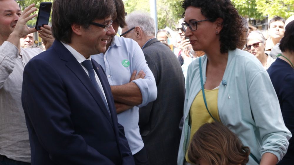 Carles Puigdemont i Marta Rovira
