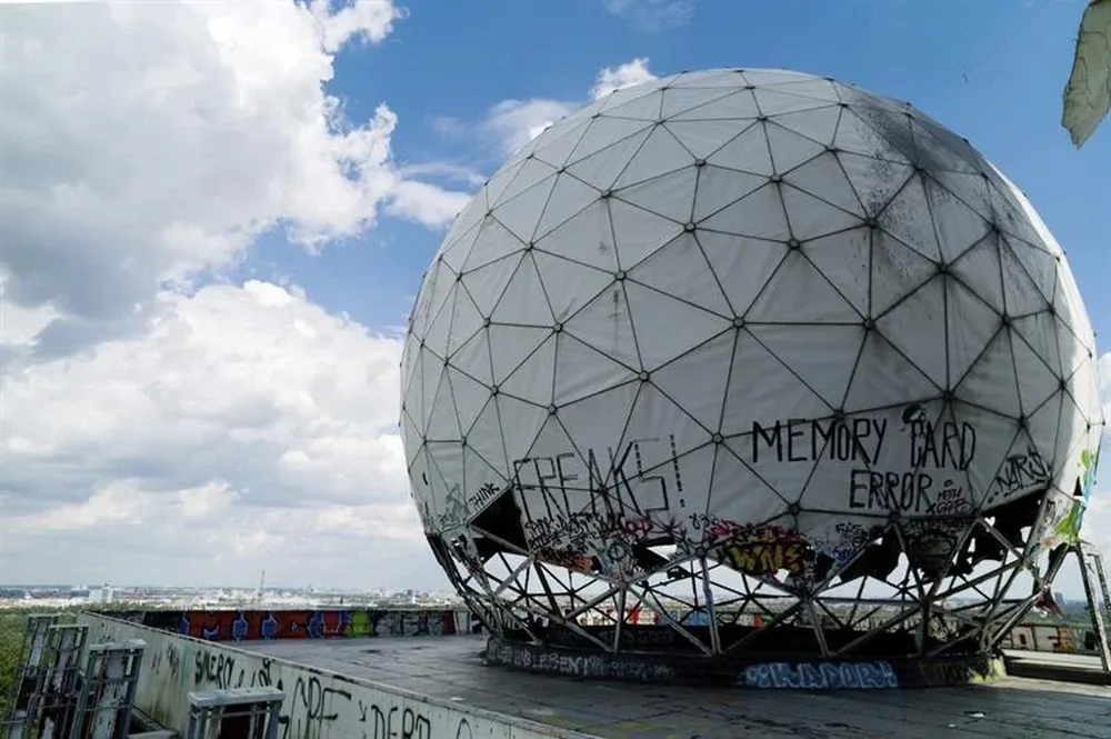 Alemania- Vista de la antigua estación de la Agencia de Seguridad Nacional (NSA) de EEUU en Teufelsberg