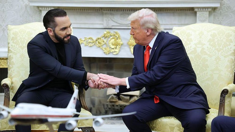 El presidente de Estados Unidos, Donald Trump, alabó la política de seguridad de su homólogo salvadoreño, Nayib Bukele, cuando lo visitó en la Casa Blanca el 15 de marzo.