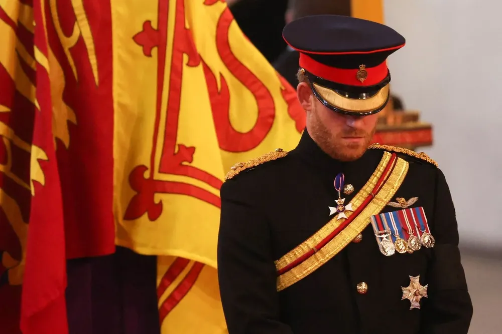 El príncipe Harry durante la ceremonia