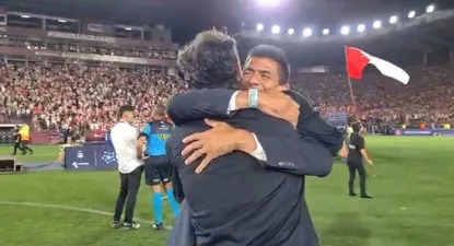 El abrazo entre Eduardo y Federico Domínguez