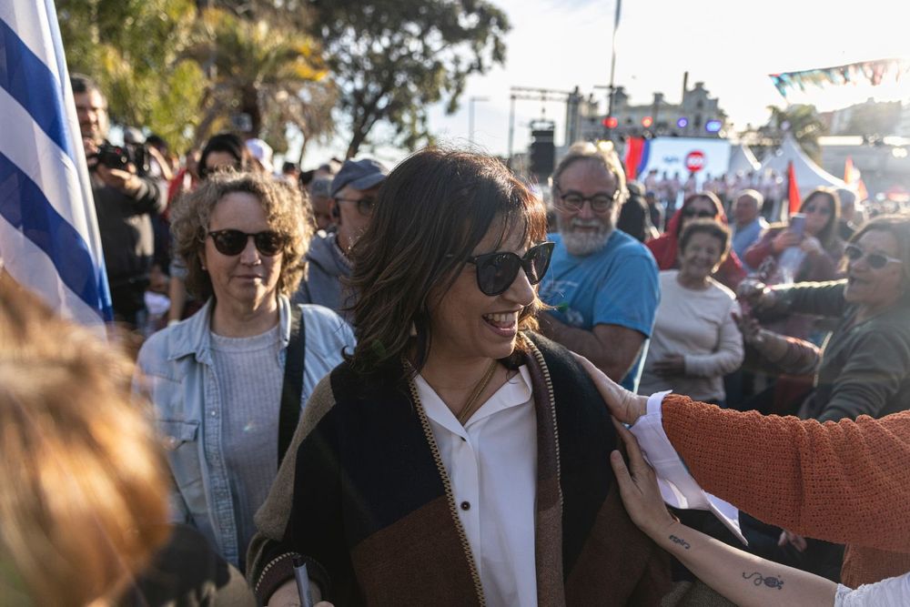 Blanca Rodríguez llegando al Parque Rodó