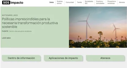 Todas las iniciativas relativas al triple impacto podrán encontrarse en esta plataforma