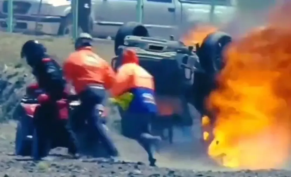 Franco Angaramo salvó su vida en un accidente en el Turismo Nacional de Argentina