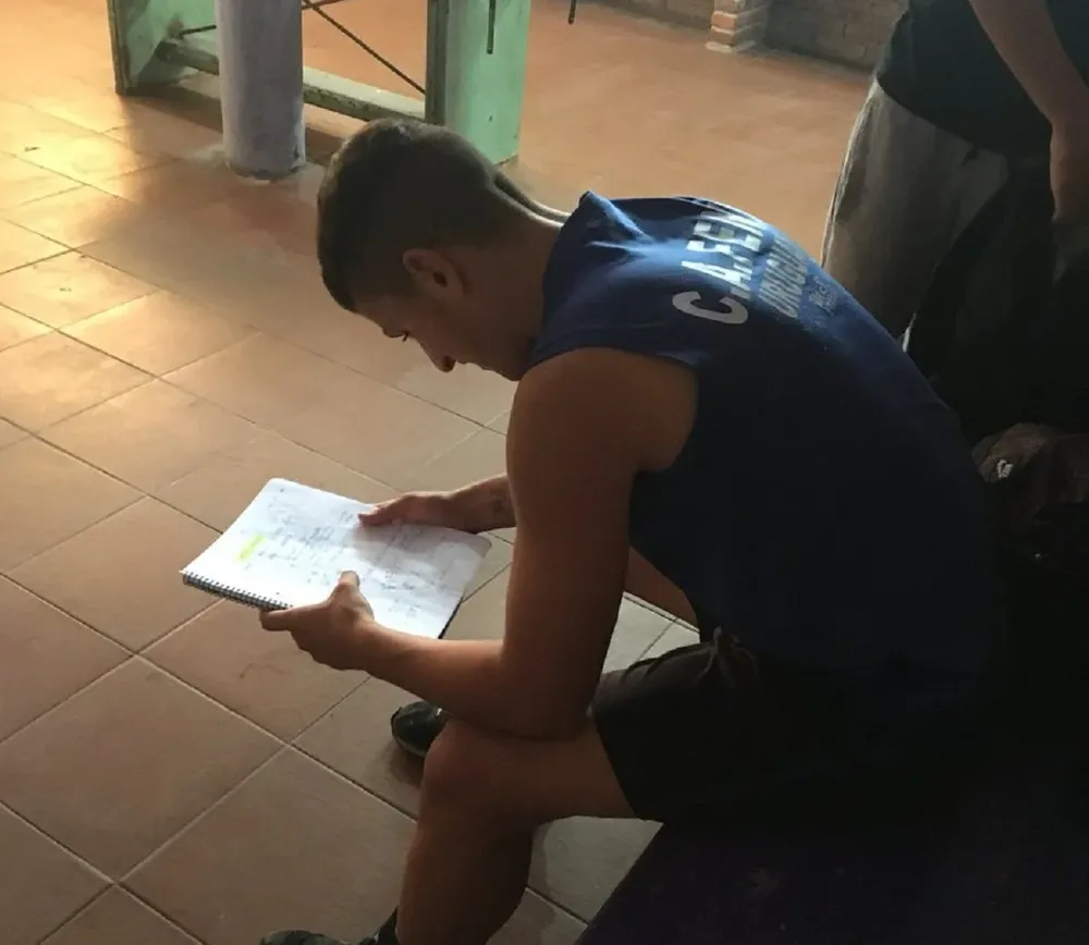 Víctor Carambalis en el vestuario de Capurro