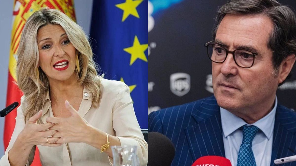 Yolanda Díaz y Antonio Garamendi