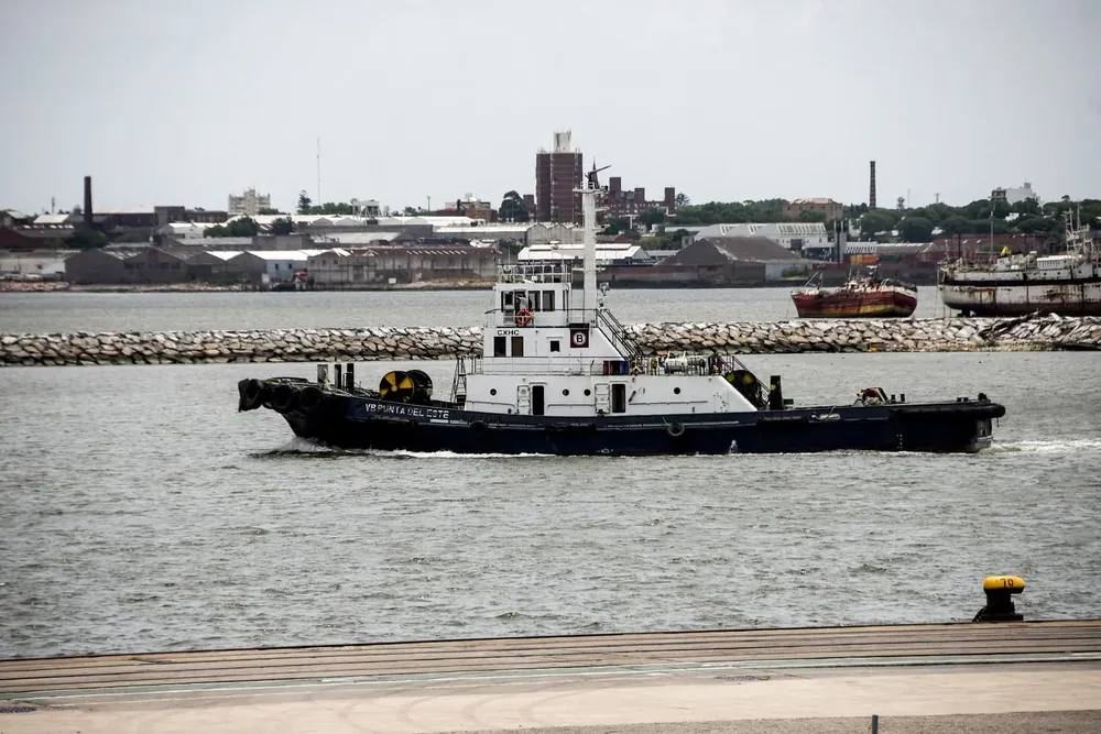 Barco de Prefectura. La embarcación pesquera salió desde el kilómetro 27 de la ruta 1