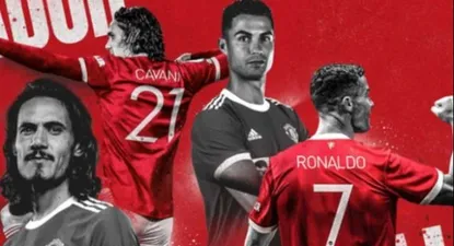Ronaldo y Cavani, figuras del United