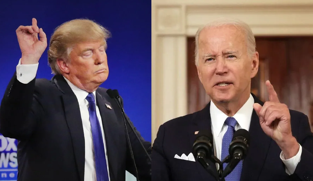 El demócrata Joe Biden, y el republicano Donald Trump﻿