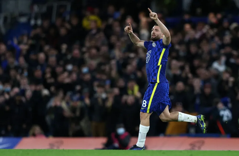 Mateo Kovacic festeja su golazo, el 2-2 definitivo