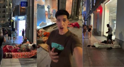 video | ¿deberian hacer algo?: polemica por la reaccion de un influencer argentino al recorrer la gran via de madrid