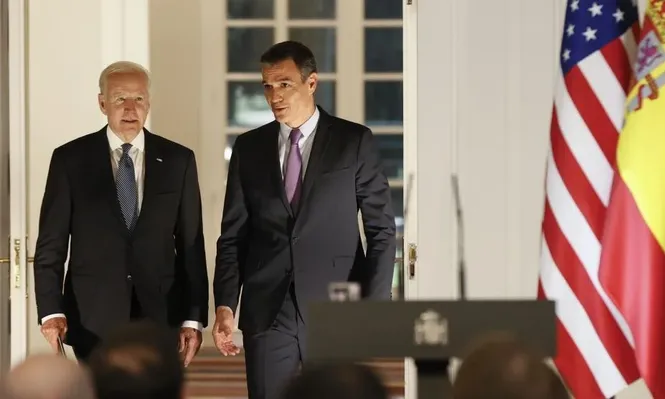 encuentro entre el presidente de Estados Unidos, Joe Biden, y el presidente del gobierno de España Pedro Sánchez