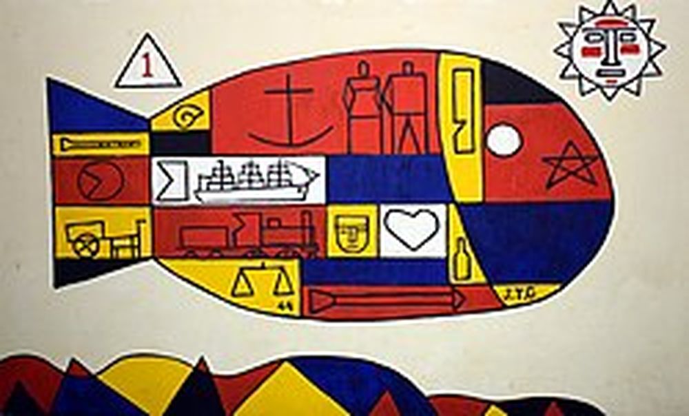 El Pez, un cuadro de Torres García pintado en 1928