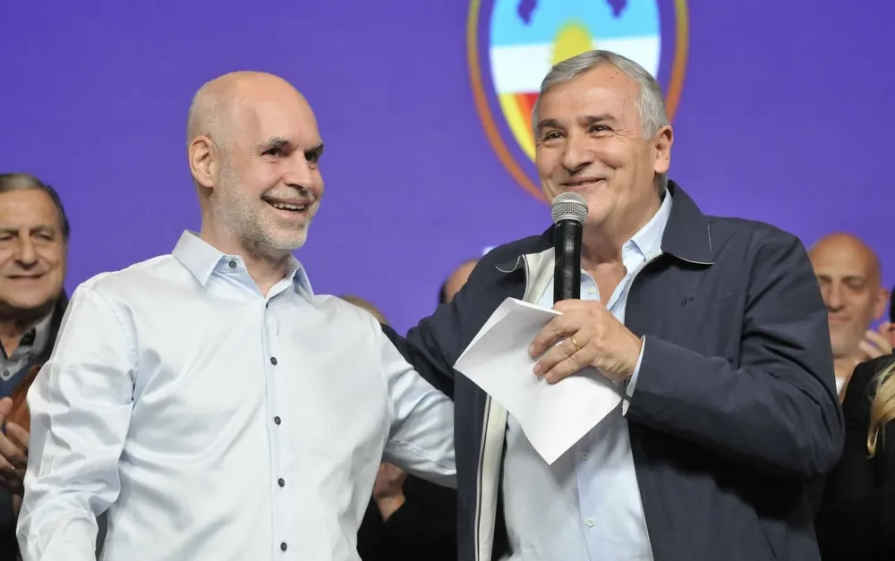 Horacio ROdríguez Larreta junto a su compañero de fórmula, Gerardo Morales