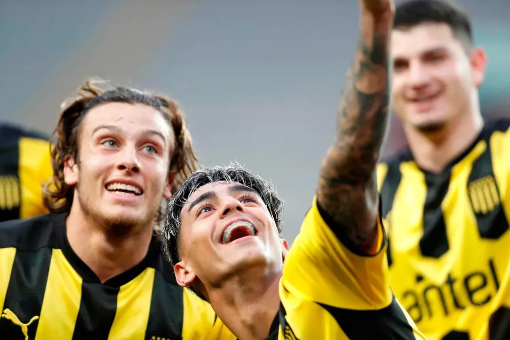 La selfie de su gol ante Sporting Cristal junto a Agustín Canobbio